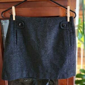 J. Crew Charcoal Wool Blend Skirt
